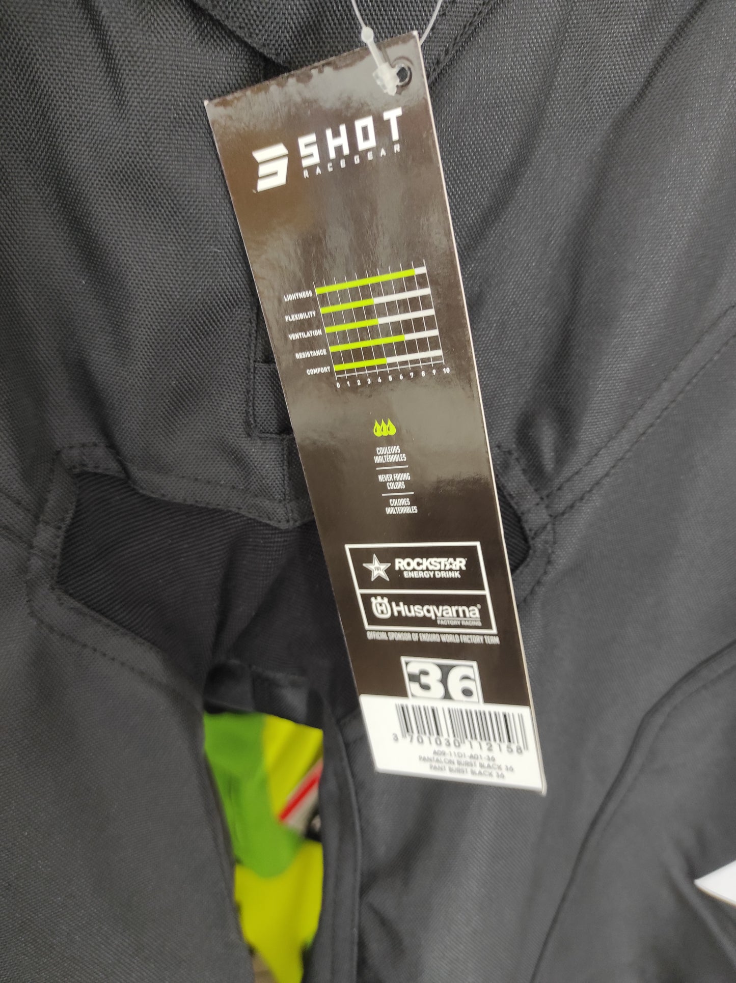 Pantalón motocross Shot negro (Varias tallas)