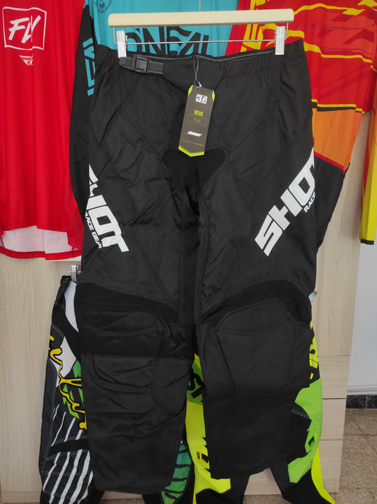 Pantalón motocross Shot negro (Varias tallas)