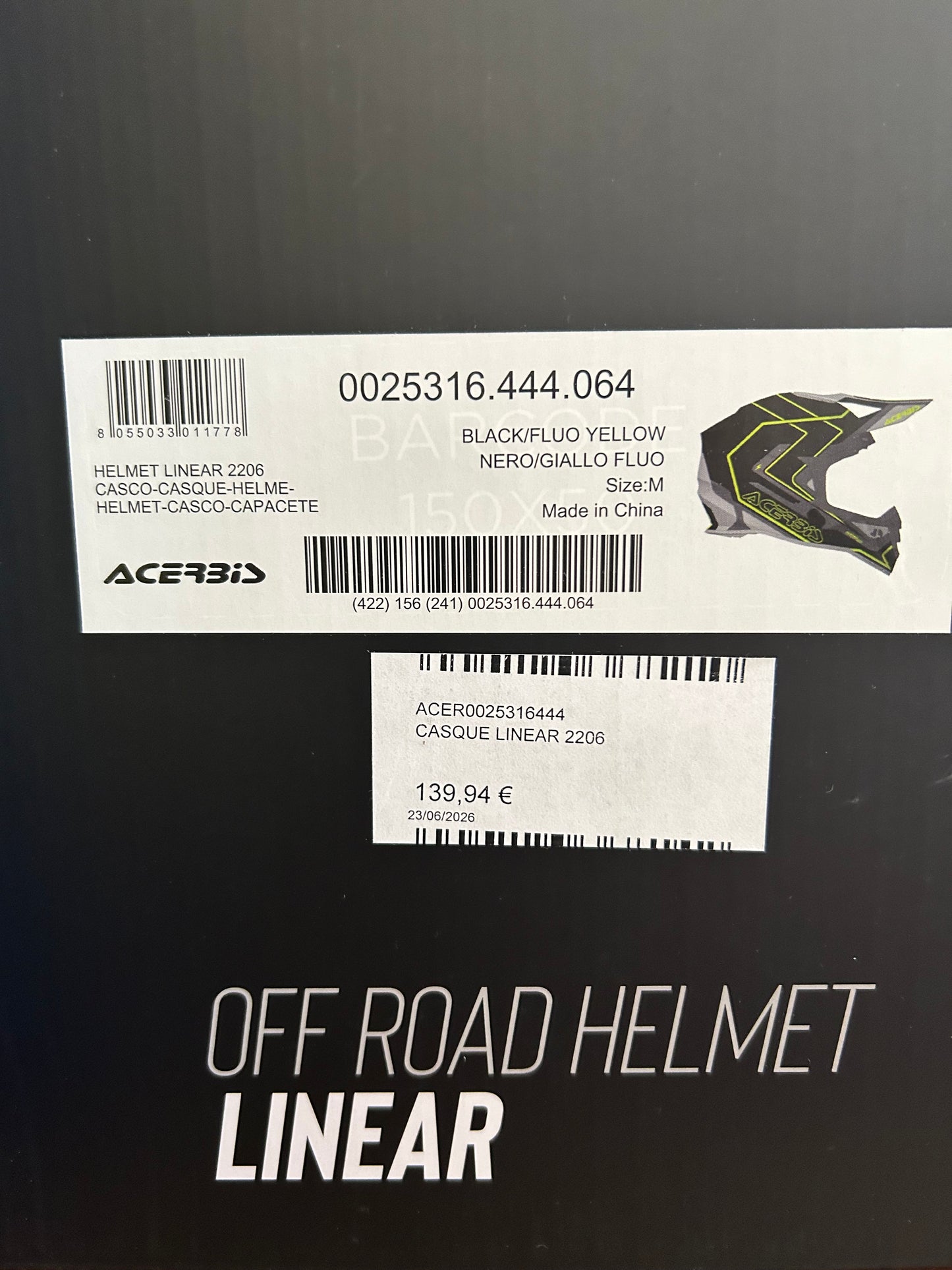 Casco Ácerbis linear 2026